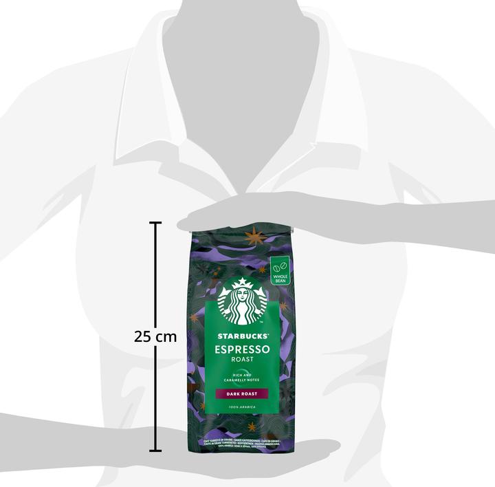 Produktbild Starbucks Espresso Roast Dark Roast ganze Kaffeebohnen (450 g, Dunkle Röstung)