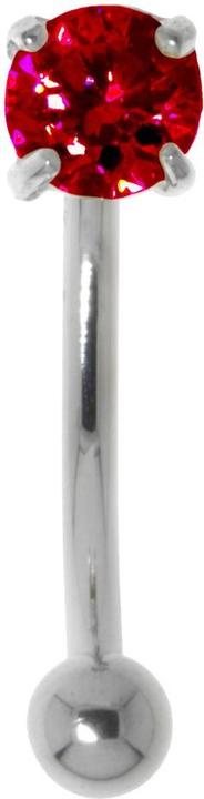 Produktbild Bijouteria Augenbrauenpiercing (Chirurgenstahl 316L, Silber 925, Zirkonia)