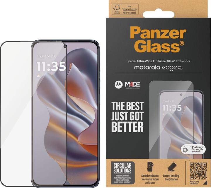 Actual product image PanzerGlass Ultra-Wide Fit (1 Piece, Motorola Edge 50 Neo)