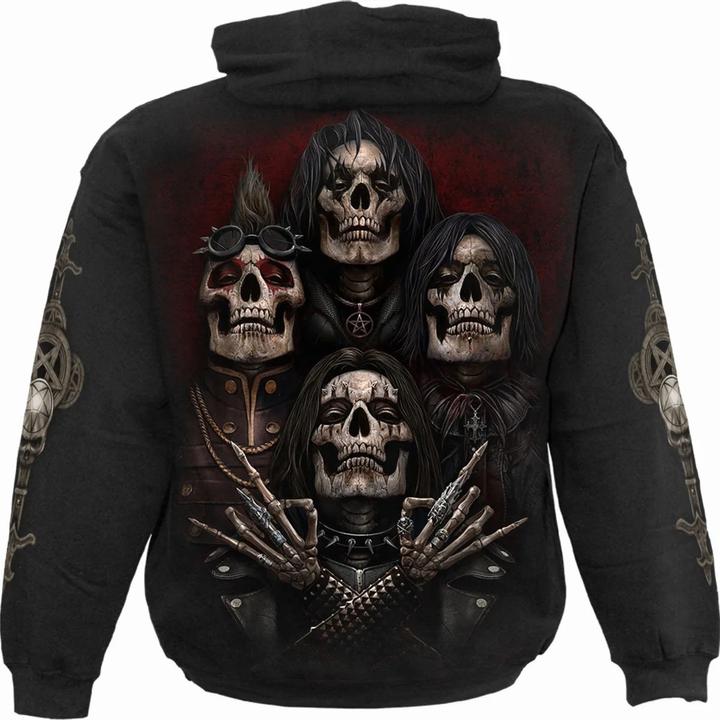 Actual product image Spiral Unisex Adult Faces Of Goth Hoodie (S)