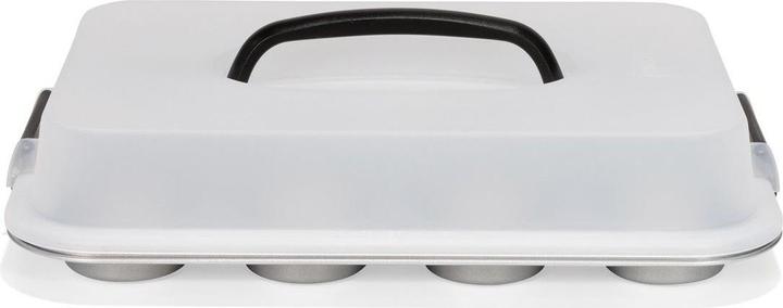 Produktbild Patisse Silber-Top Muffinform 12 Kavität mit Trage-Deckel