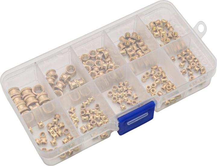 Actual product image Purecrea Threaded inserts Brass insert set 220 pieces
