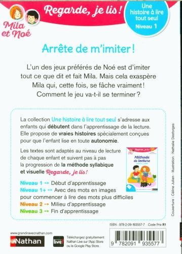 Actual product image Arrête de m'imiter : une histoire à lire tout seul, niveau 1 (French, Battut Eric, 2022)