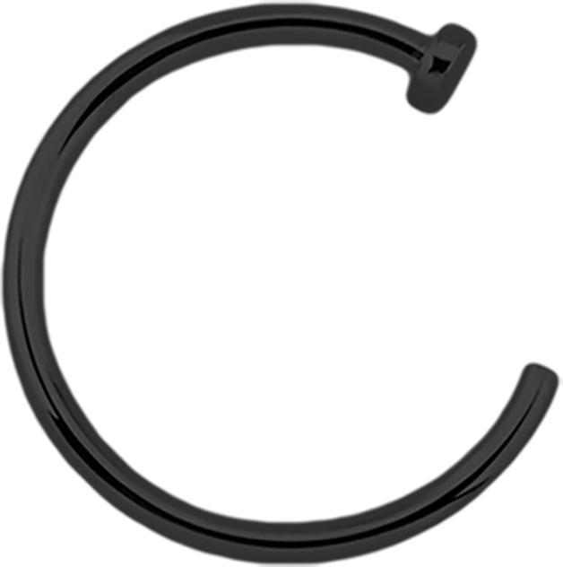 Produktbild Star Piercing Nasenring offen schwarz (ohne Messing, Titan G23)