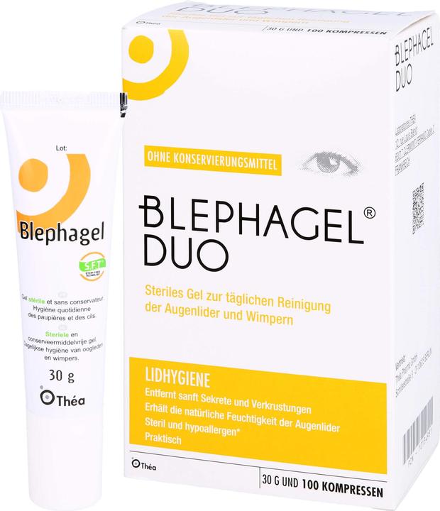 Image du produit Théa BLEPHAGEL DUO gel nettoyant stérile pour l'hygiène des paupières, 1 pc. emballage combiné (Lait nettoyant)