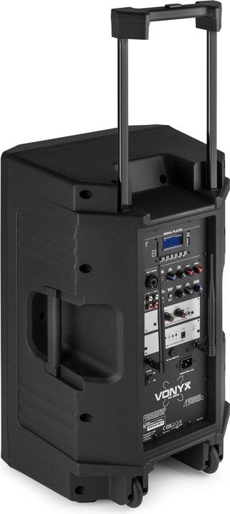 Produktbild speaker - Vonyx VSA500 - Trolley speaker met Bluetooth en 2 draadloze microfoons - 800W (Aktiv)