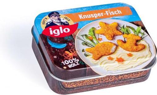 Actual product image Erzi Knusperfisch von Iglo in der Dose