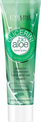 Eveline Glycerin Concentrated Hand And Nail Cream Deeply Nourishing And Smoothing Bio Aloe & Karite (100 ml)