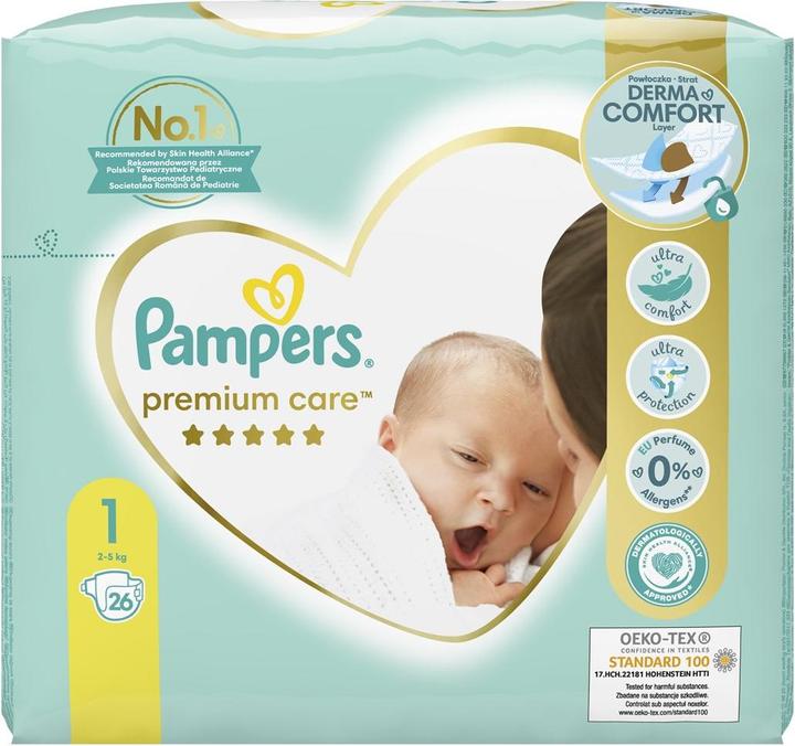 Actual product image Pampers Premium Care (Size 1, Pack, 26 Piece)