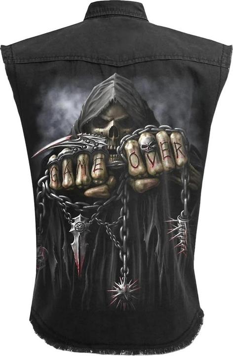 Actual product image Spiral Unisex Adult Game Over Stone Wash Sleeveless Shirt (M)