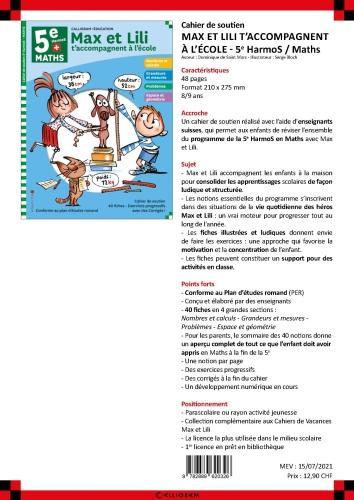 Image du produit Max et Lili t'accompagnent à l'école : 5e HarmoS maths (Français, Collectif, 2021)