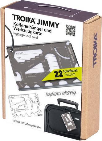 Produktbild Troika JIMMY Kofferanhänger und Werkzeugkarte 22 Funktionen, grau (Schlösser & Anhänger)