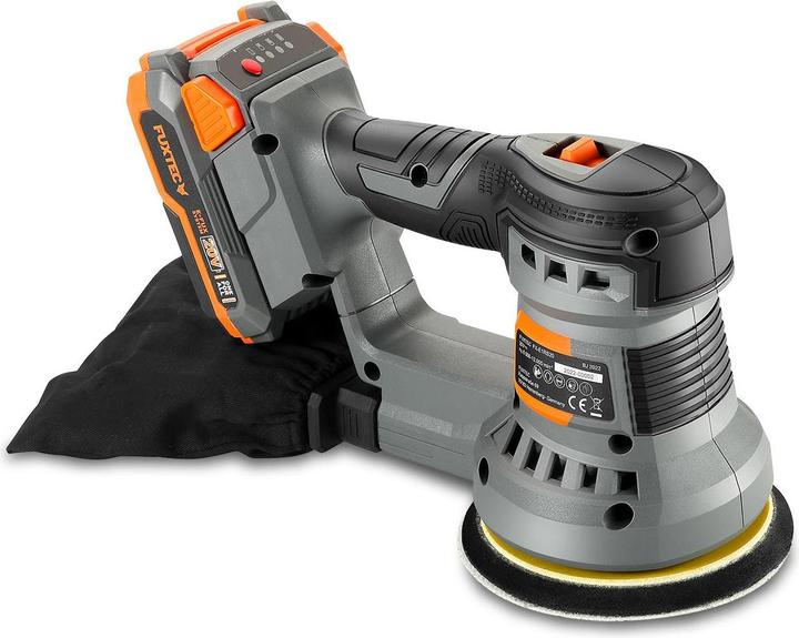 Immagine prodotto Fuxtec Levigatrice rotativa a batteria da 20V FX-E1RS20 SET con 1 x batteria 2Ah, 1 x caricatore 1A
