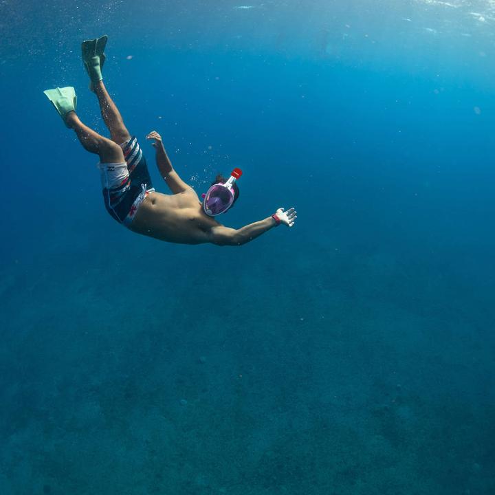 Actual product image Caruba Full Face Snorkel Mask Swift Foldable + Action Cam Mount (blue S/M)