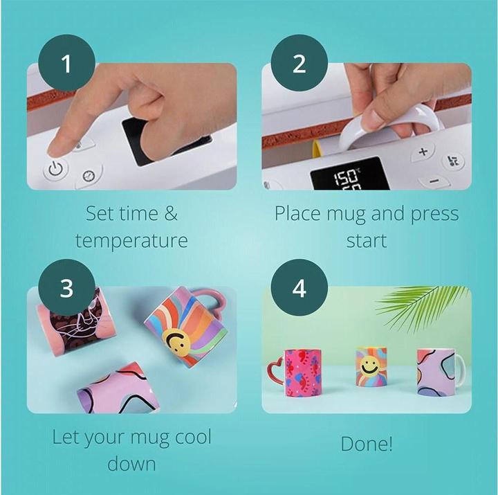 Actual product image Loklik Auto Tumbler Heat Press *white* (Accessories)