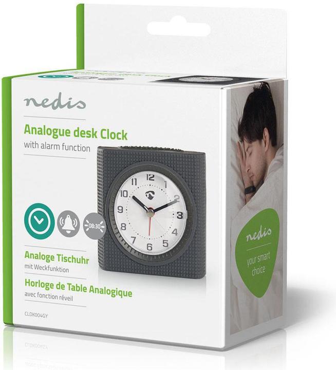 Produktbild Nedis Wecker, analog, graues Licht