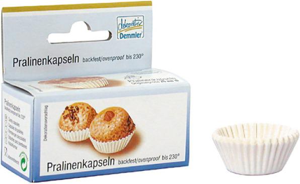 Actual product image Demmler Chocolate capsules 2,6x1,6cm 261212202 white 200 pieces (2.60 cm)