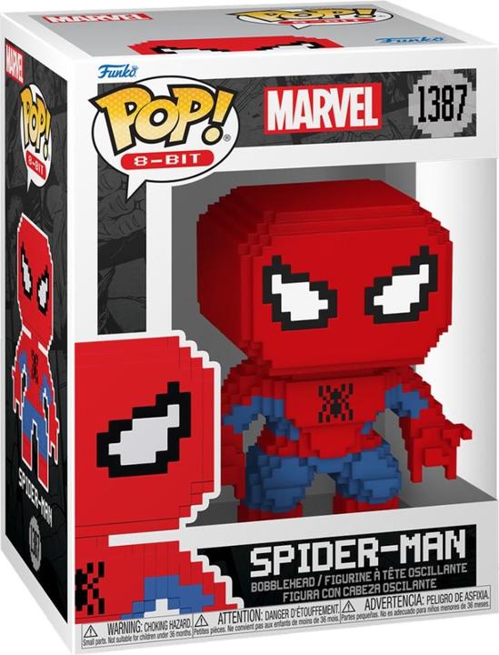Actual product image Funko Marvel POP! 8-Bit Vinyl Figure Spider-Man 9 cm