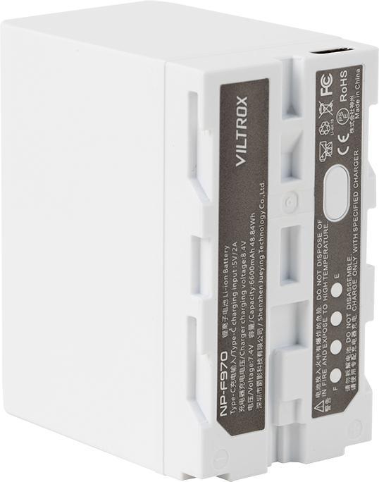 Actual product image Viltrox NP F970 Battery 6600mah with USB C Charging Port (Rechargeable battery)