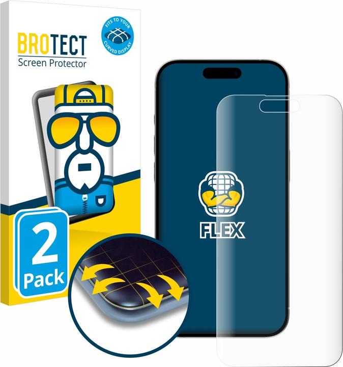 Actual product image BROTECT Full-Cover Protector (2 Piece, Apple iPhone 15 Pro)