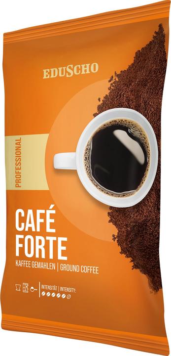Produktbild Eduscho PROFESSIONAL forte Kaffee, gemahlen Arabica- und Robustabohnen kräftig 500,0 g (Dunkle Röstung, 500 g)