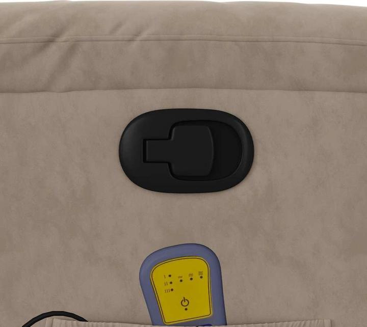 Image du produit VidaXL Fauteuil de massage Taupe Tissu microfibre,Couleur : Taupe,Matériau