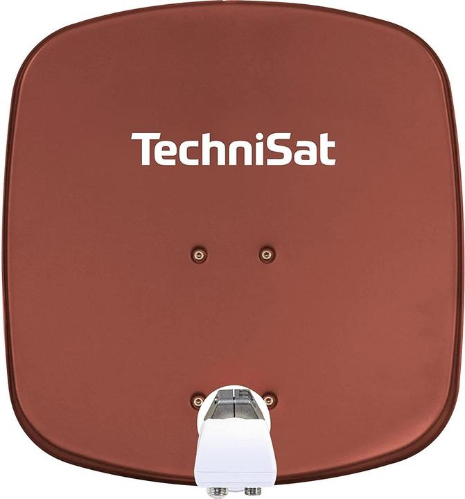TechniSat TV Sat DigiDish 45 Twin, Brick Red (Parabolantenne, 0.70 dB, DVB-S / -S2)