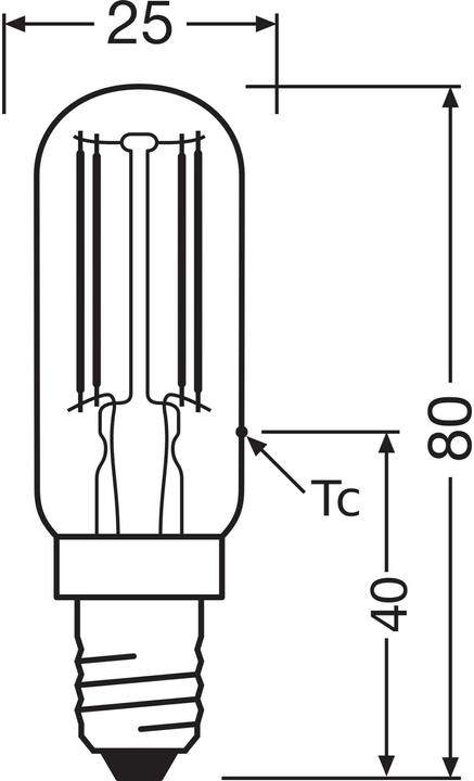 Actual product image Osram LED Special T26 (E14, 4 W, 470 lm, 1 x, E)