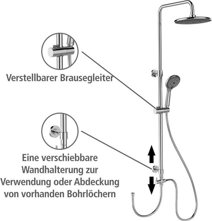 Produktbild Wenko Water Saving Duschsystem chrom