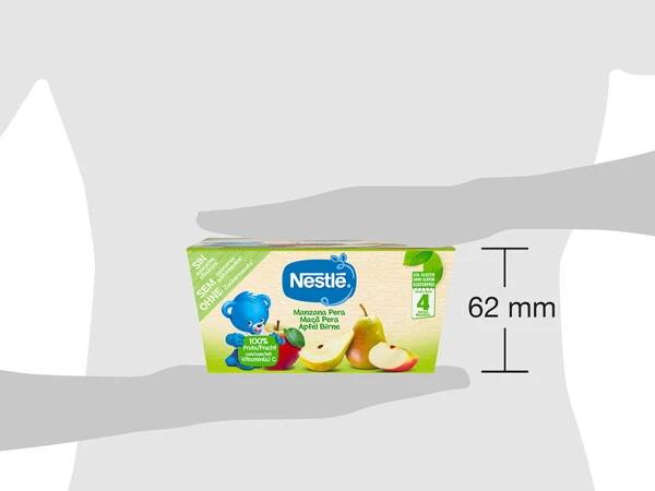 Actual product image Nestlé compote apple pear, after 4 months (400 g)