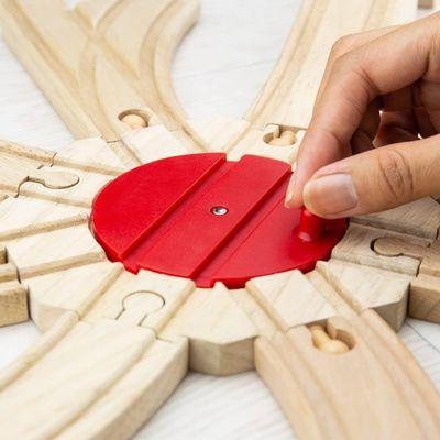 Actual product image Bigjigs Wooden railroad 8 directions turntable (4)