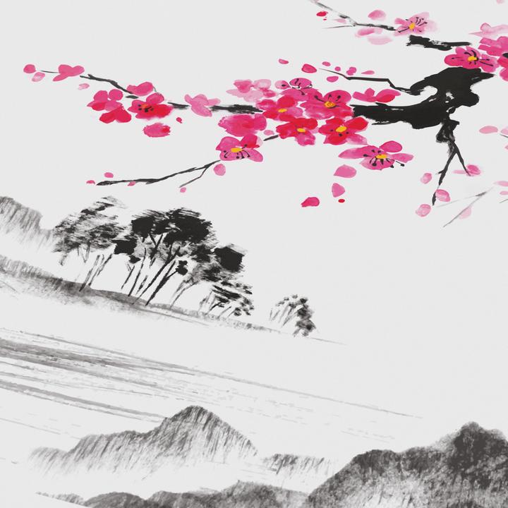 Actual product image Titanwolf Gaming Mouse Pad, 900 x 400mm XXL Speed Gaming Mouse Mat, Mousepad Extra Large Surface, Ink Sakura (XXL)
