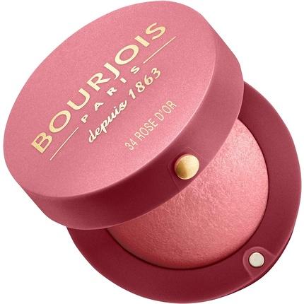 Actual product image Bourjois Little Round Potusher Gown For Cheeks 34 Rose D'Or 2.5G (34 Rose d'or)