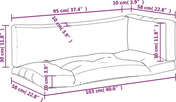 Actual product image VidaXL Grant (95 x 30 x 10 cm)