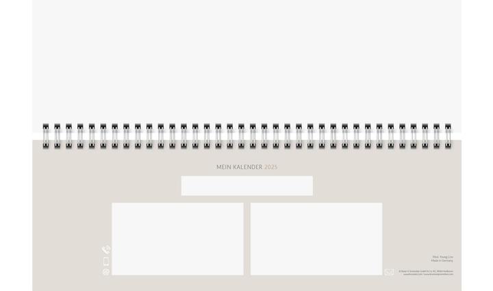 Immagine prodotto Ridoide Calendario da tavolo Design Line 2025 631103525 1W/2S Cloudy DE 29.7x10.5cm (307 x 105 mm, Tedesco)