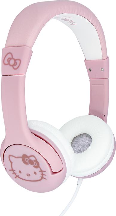 Image du produit OTL Technologies HK1180 Casque filaire Hello Kitty pour enfants avec oreillettes en rouge et blanc