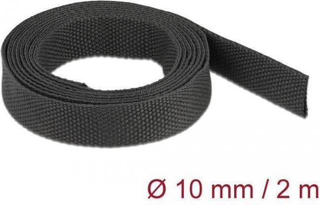 Immagine prodotto Delock Tubo termoretraibile in tessuto 2 m x 10 mm tasso di restringimento 2:1 nero (1 x)