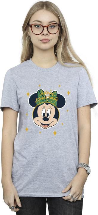 Immagine prodotto Disney Minnie Mouse Happy Christmas Maglietta Ampia Donna (M)
