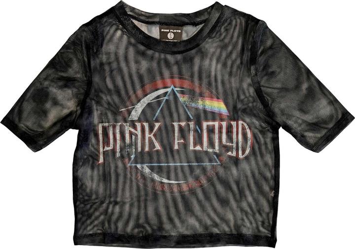 Pink Floyd Dark Side Of The Moon Seal Mesh Crop Top