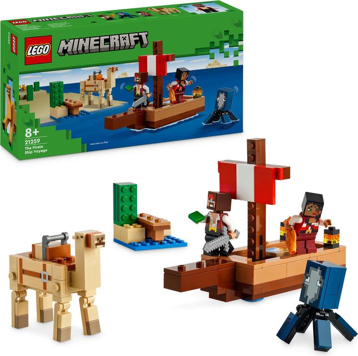 Image du produit LEGO Le voyage en bateau pirate (21259, LEGO Minecraft)