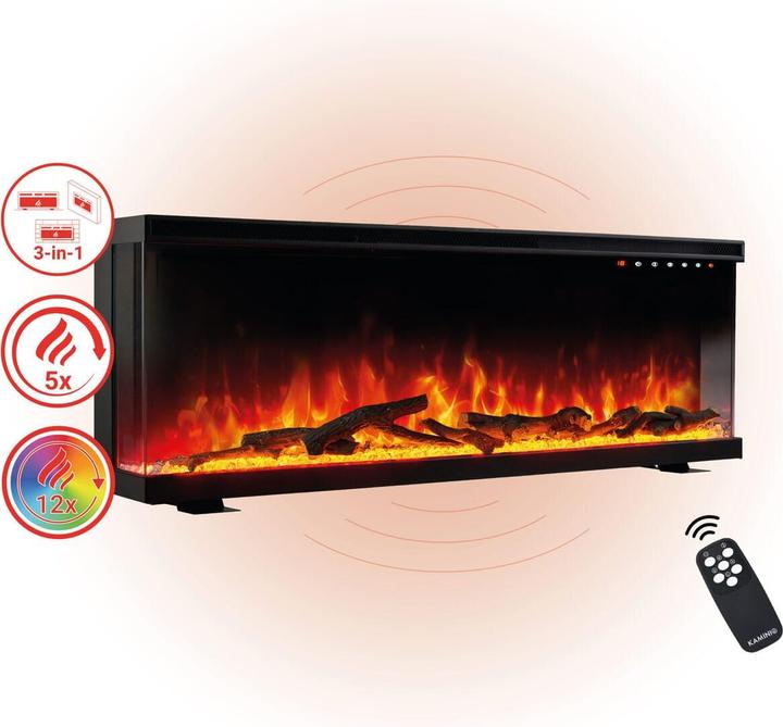 Actual product image Kaminio LEA 3-in-1 electric fireplace