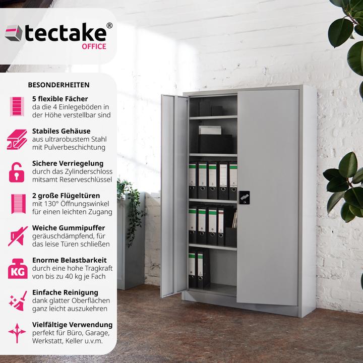 Actual product image tectake Filing cabinet (180 x 80 x 40 cm)