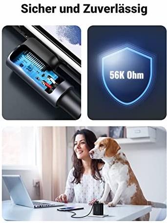 Actual product image Ugreen USB-C angled to USB-A 2.0 angled 3A data cable (2 m, USB 3.0)