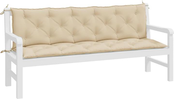 Image du produit VidaXL Coussins de banc de jardin 2 pcs. O x tissu ford (180 x 50 x 7 cm)