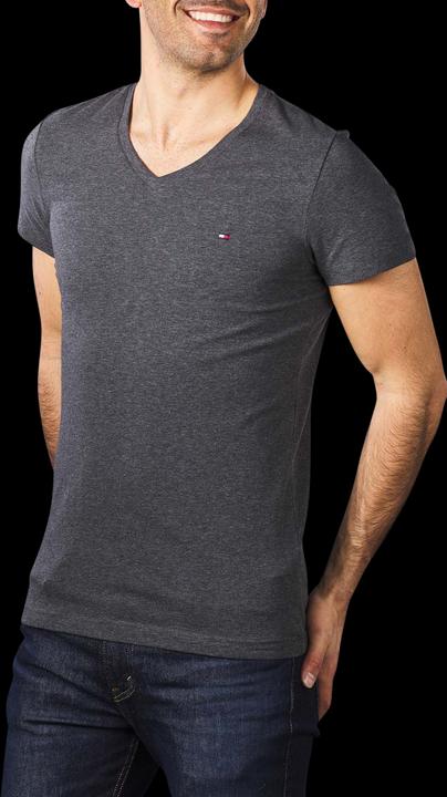 Produktbild Tommy Hilfiger Stretch Slim T-Shirt black heather (XL, XXL)