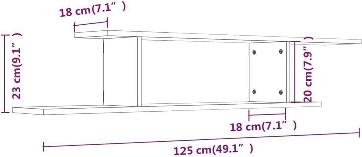 Actual product image VidaXL Robina (125 x 18 x 23 cm)