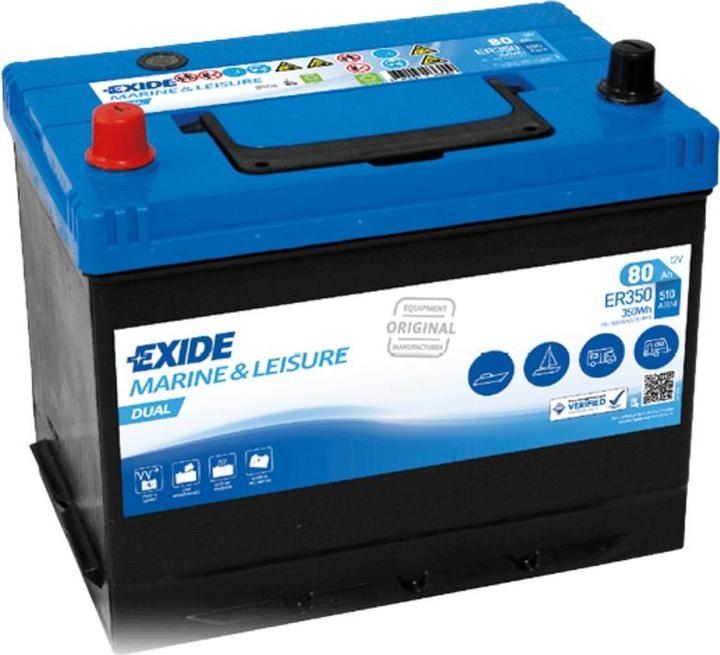 Actual product image Exide ER350 Dual (12 V, 80 Ah)