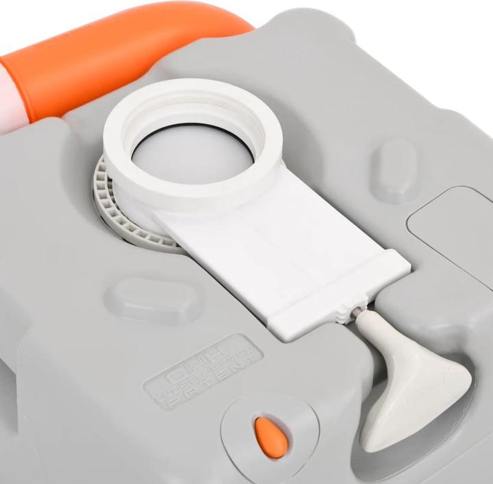 Produktbild VidaXL Camping-Toilette Tragbar Grau und Weiss 22+12 L HDPE