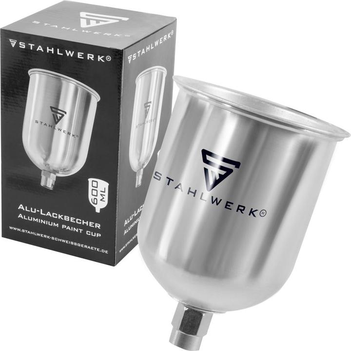 Produktbild Stahlwerk Alu Fliessbecher 600 ml Farbbecher für Lackierpistole