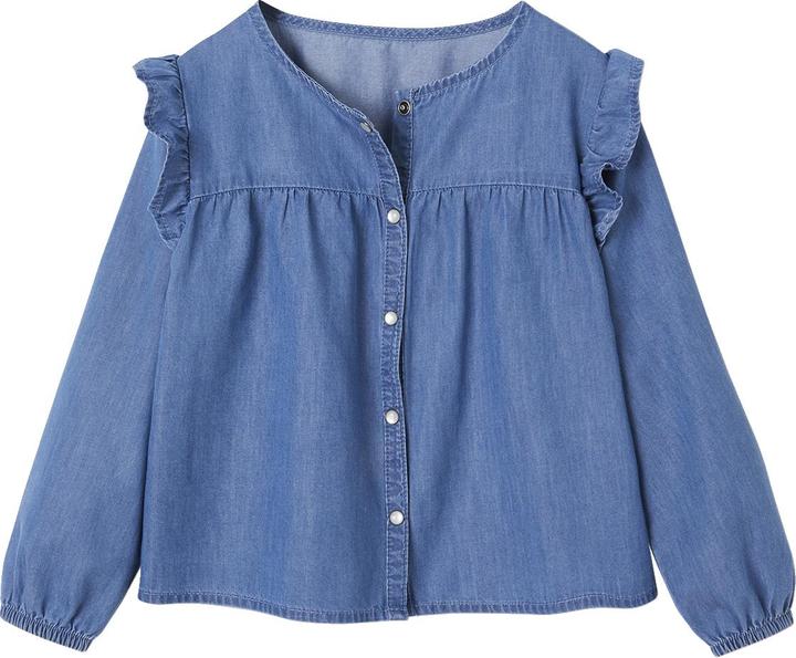 Produktbild Vertbaudet Mädchen Jeansbluse mit Volants (158)